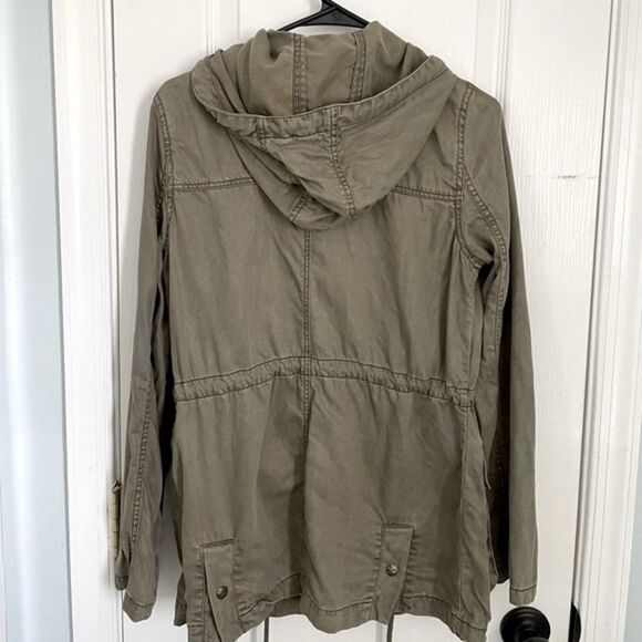 Max Jeans Drawstring Hooded Utility Jacket - Picture 3 of 11